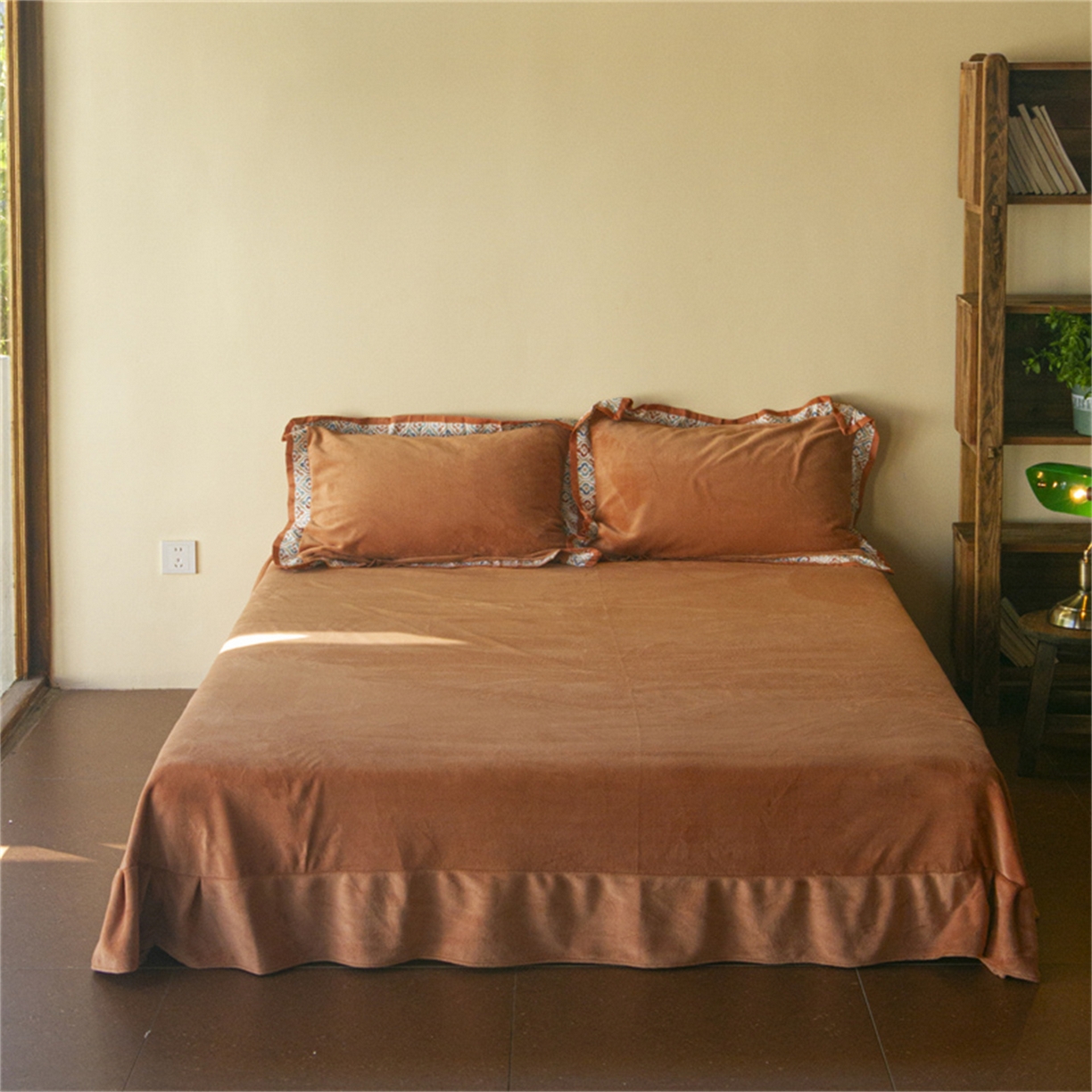 91家纺网 家纺一手货源 找家纺 绒梦里 2025新款高克重全消光工艺款高定云绒牛奶绒四件套云柔秘境 云柔秘境-暖橙