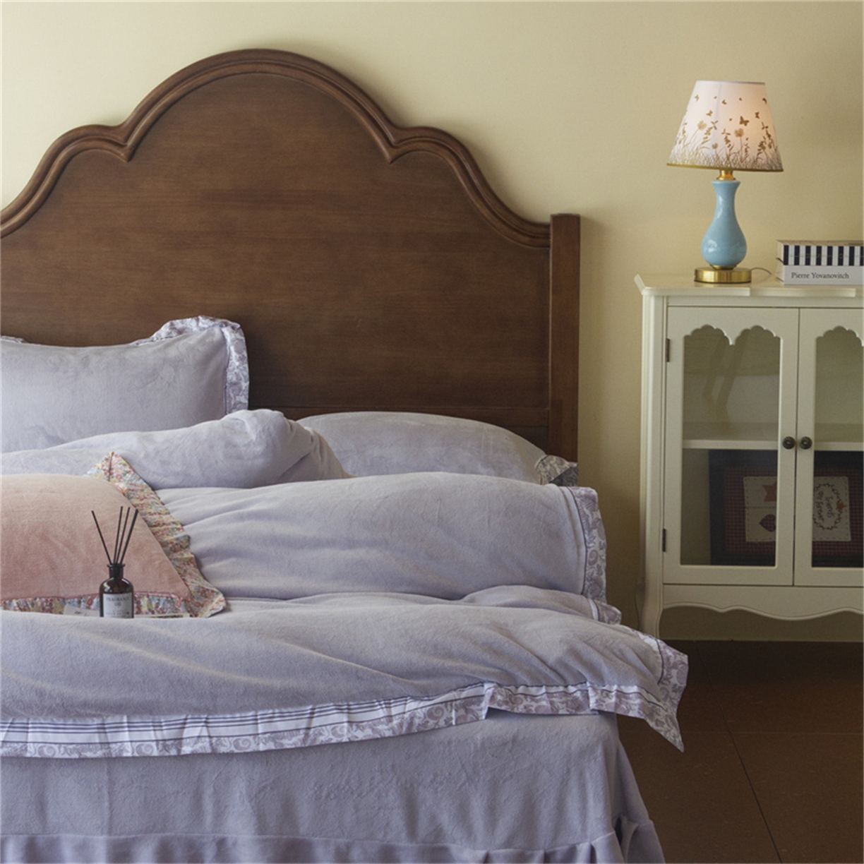 91家纺网 家纺一手货源 找家纺 绒梦里 2025新款高克重全消光工艺款高定云绒牛奶绒四件套云柔秘境 云柔秘境-紫