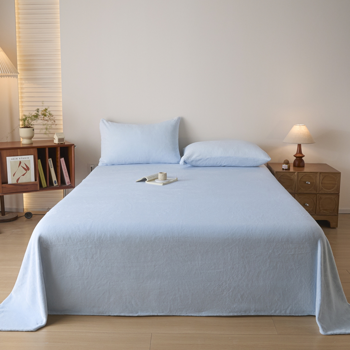 91家纺网 家纺一手货源 找家纺 （总）小叮当家纺仓储工厂店 2025新款牛奶绒简约纯色单床单 床单单件