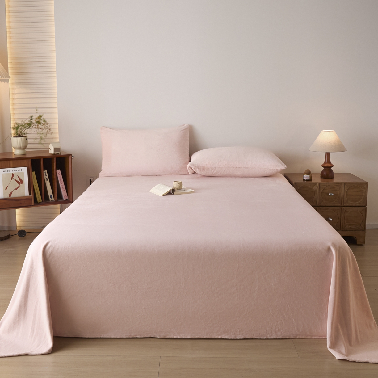 91家纺网 家纺一手货源 找家纺 （总）小叮当家纺仓储工厂店 2025新款牛奶绒简约纯色单床单 床单单件