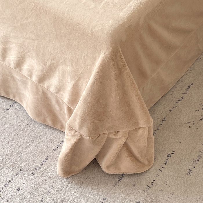 91家纺网 家纺一手货源 找家纺 慕希家纺 2025新款高克重牛奶绒雕花四件套-蝶梦 蝶梦-可可棕