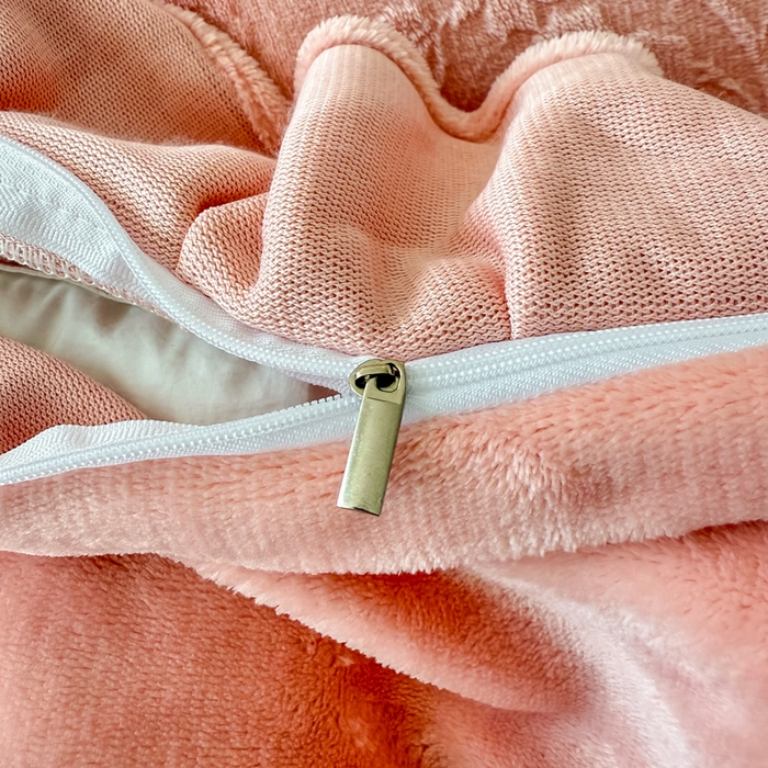 91家纺网 家纺一手货源 找家纺 锦格家纺 2024新款A类高克重牛奶绒四件套苏枚雅【豆沙】