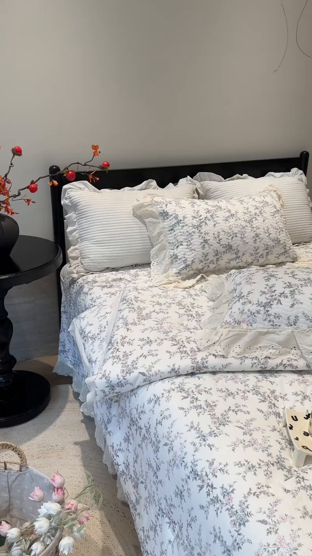 91家纺网 家纺一手货源 找家纺 莱豫家纺 2025新款全棉花边四季被5斤有同款床盖三件套 夏梦