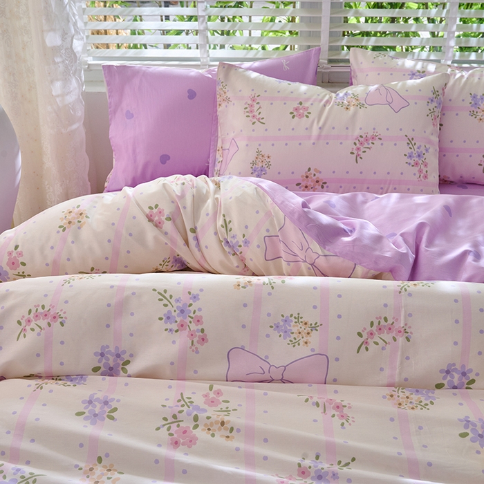 91家纺网 家纺一手货源 找家纺 798家纺 2026新款全棉12868四件套-清新风系列 沁甜