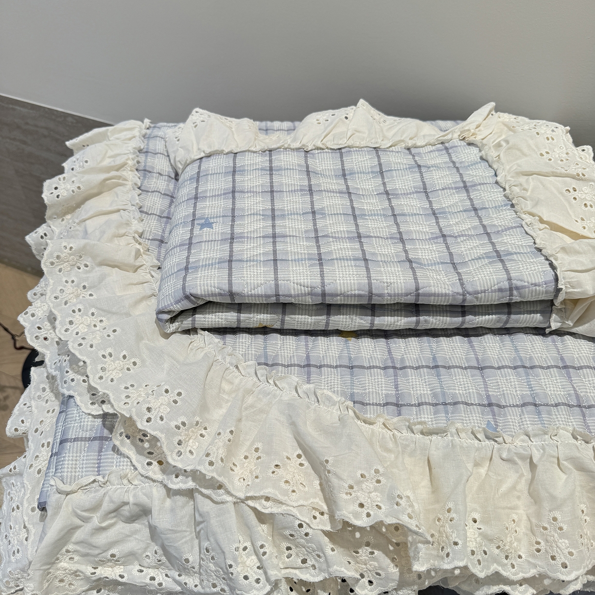 91家纺网 家纺一手货源 找家纺 莱豫家纺 2025秋冬新款纯棉床盖三件套可配同款四季被同款被套 极光之星