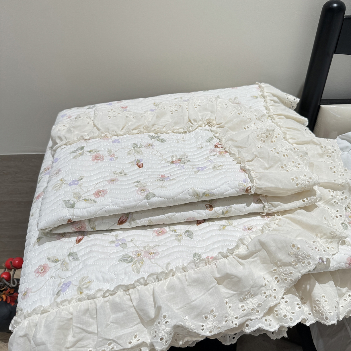 91家纺网 家纺一手货源 找家纺 莱豫家纺 2025秋冬新款纯棉床盖三件套可配同款四季被同款被套 薇语梦