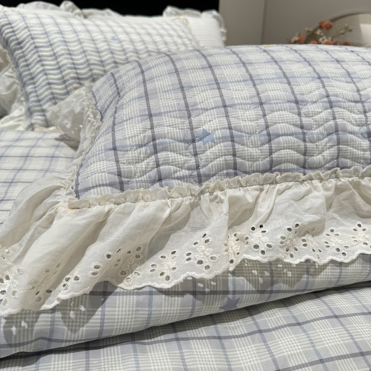 91家纺网 家纺一手货源 找家纺 莱豫家纺 2025秋冬新款纯棉床盖三件套可配同款四季被同款被套 极光之星