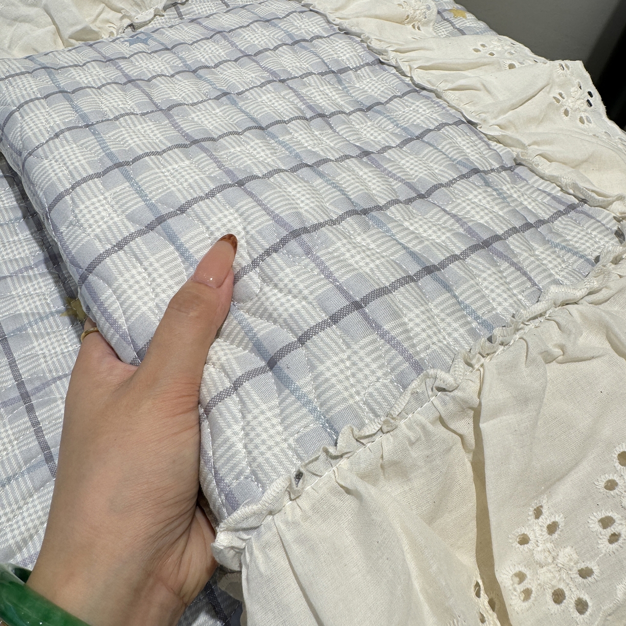 91家纺网 家纺一手货源 找家纺 莱豫家纺 2025秋冬新款纯棉床盖三件套可配同款四季被同款被套 极光之星