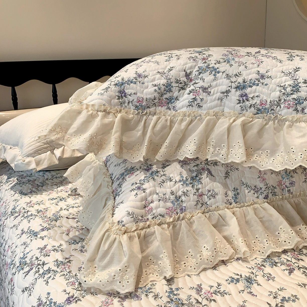 91家纺网 家纺一手货源 找家纺 莱豫家纺 2025秋冬新款纯棉床盖三件套可配同款四季被同款被套 夏梦