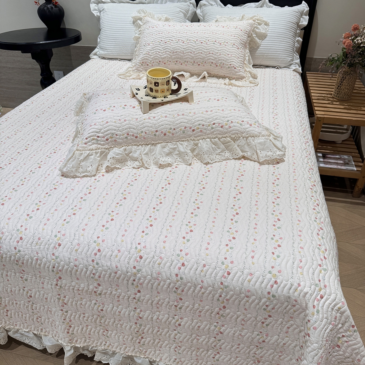 （总）莱豫家纺 2025秋冬新款纯棉床盖三件套可配同款四季被同款被套