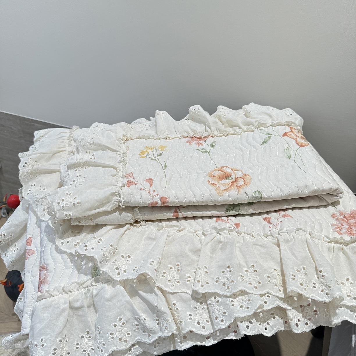 91家纺网 家纺一手货源 找家纺 莱豫家纺 2025秋冬新款纯棉床盖三件套可配同款四季被同款被套 清幽粉