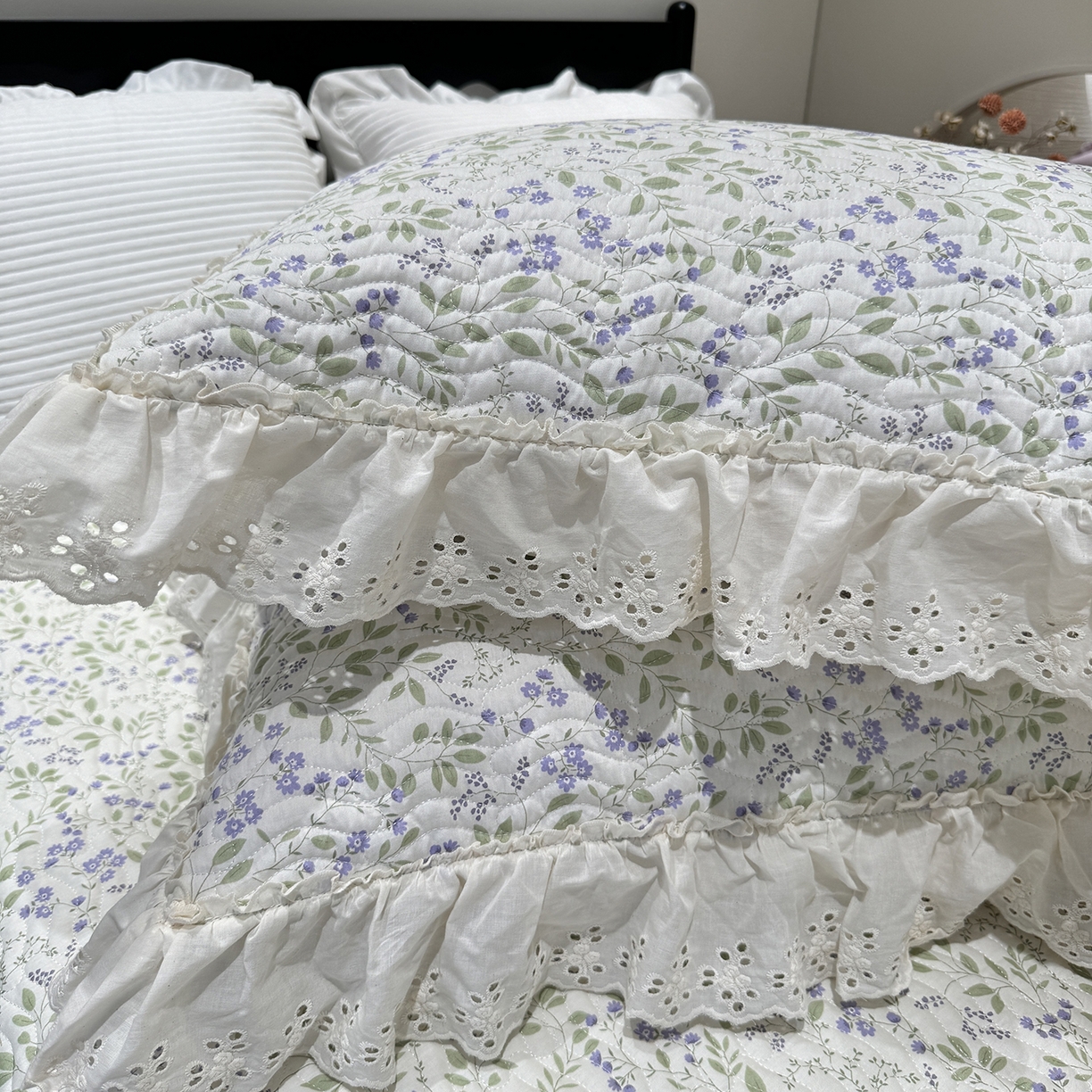 91家纺网 家纺一手货源 找家纺 莱豫家纺 2025秋冬新款纯棉床盖三件套可配同款四季被同款被套 千野紫