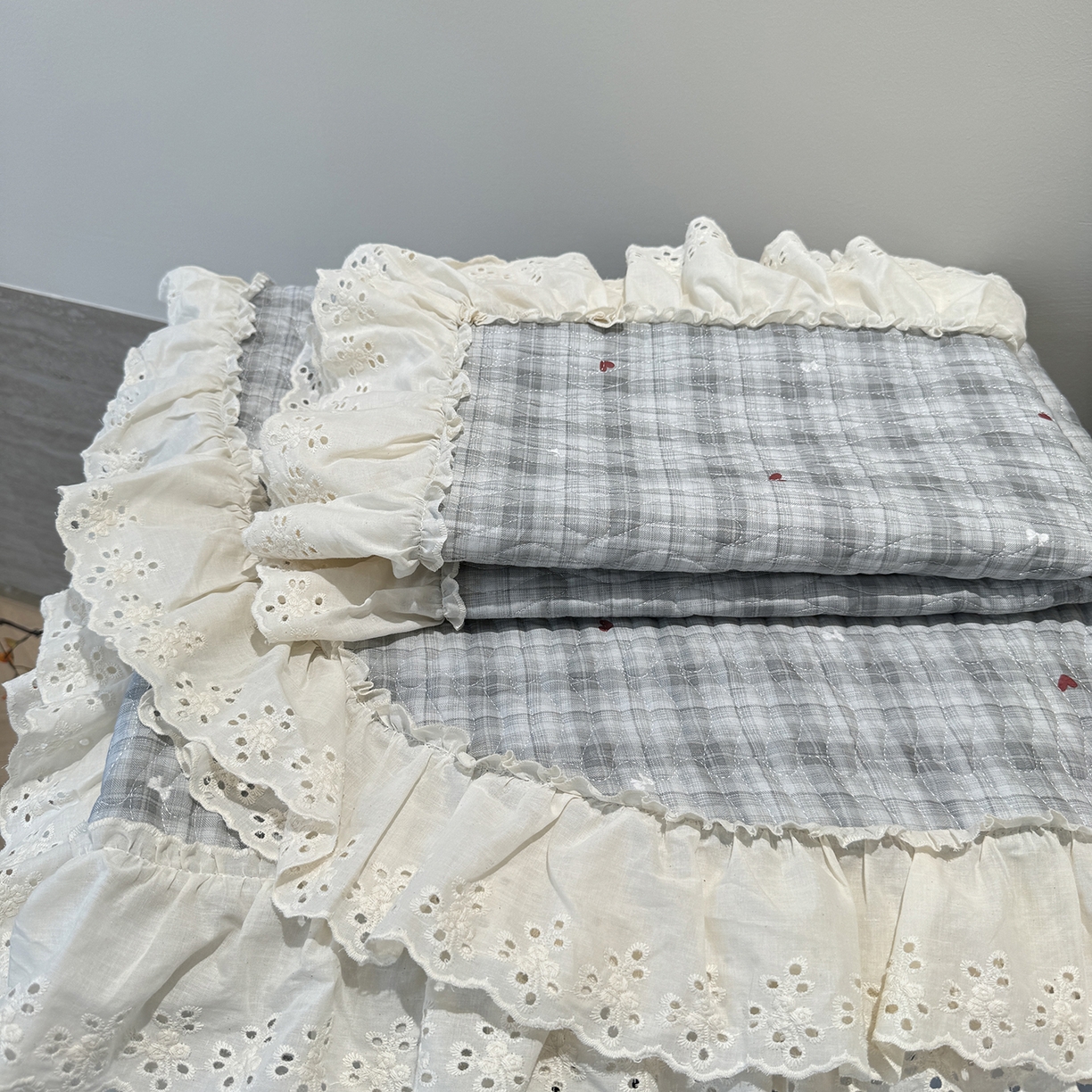 91家纺网 家纺一手货源 找家纺 莱豫家纺 2025秋冬新款纯棉床盖三件套可配同款四季被同款被套 心悦