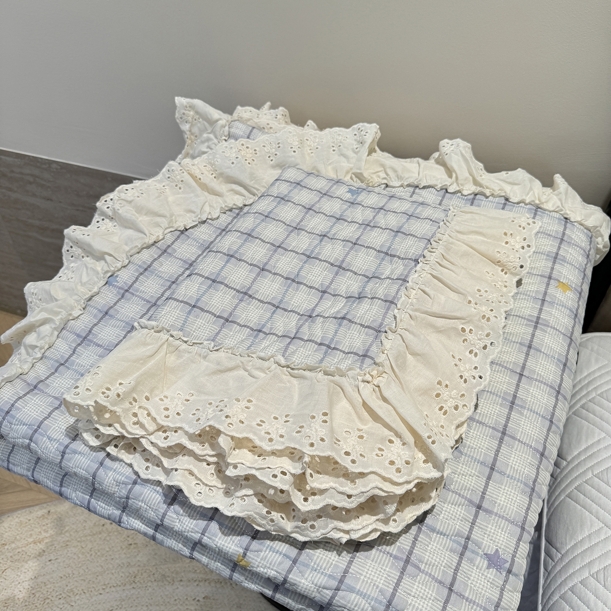 91家纺网 家纺一手货源 找家纺 莱豫家纺 2025秋冬新款纯棉床盖三件套可配同款四季被同款被套 极光之星