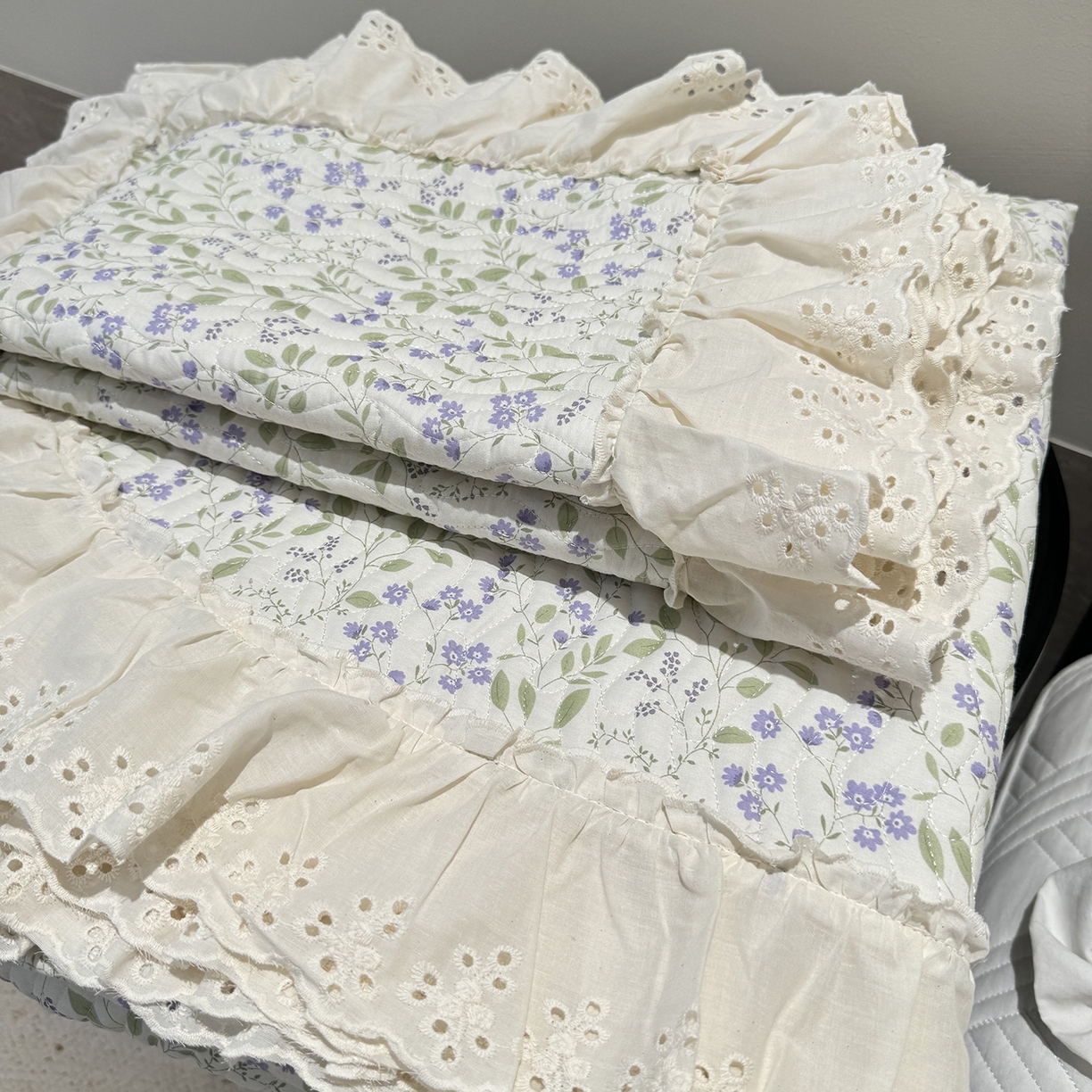 91家纺网 家纺一手货源 找家纺 莱豫家纺 2025秋冬新款纯棉床盖三件套可配同款四季被同款被套 千野紫