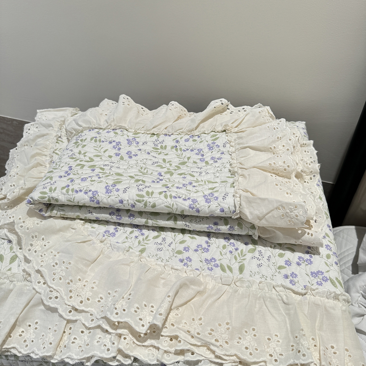 91家纺网 家纺一手货源 找家纺 莱豫家纺 2025秋冬新款纯棉床盖三件套可配同款四季被同款被套 千野紫