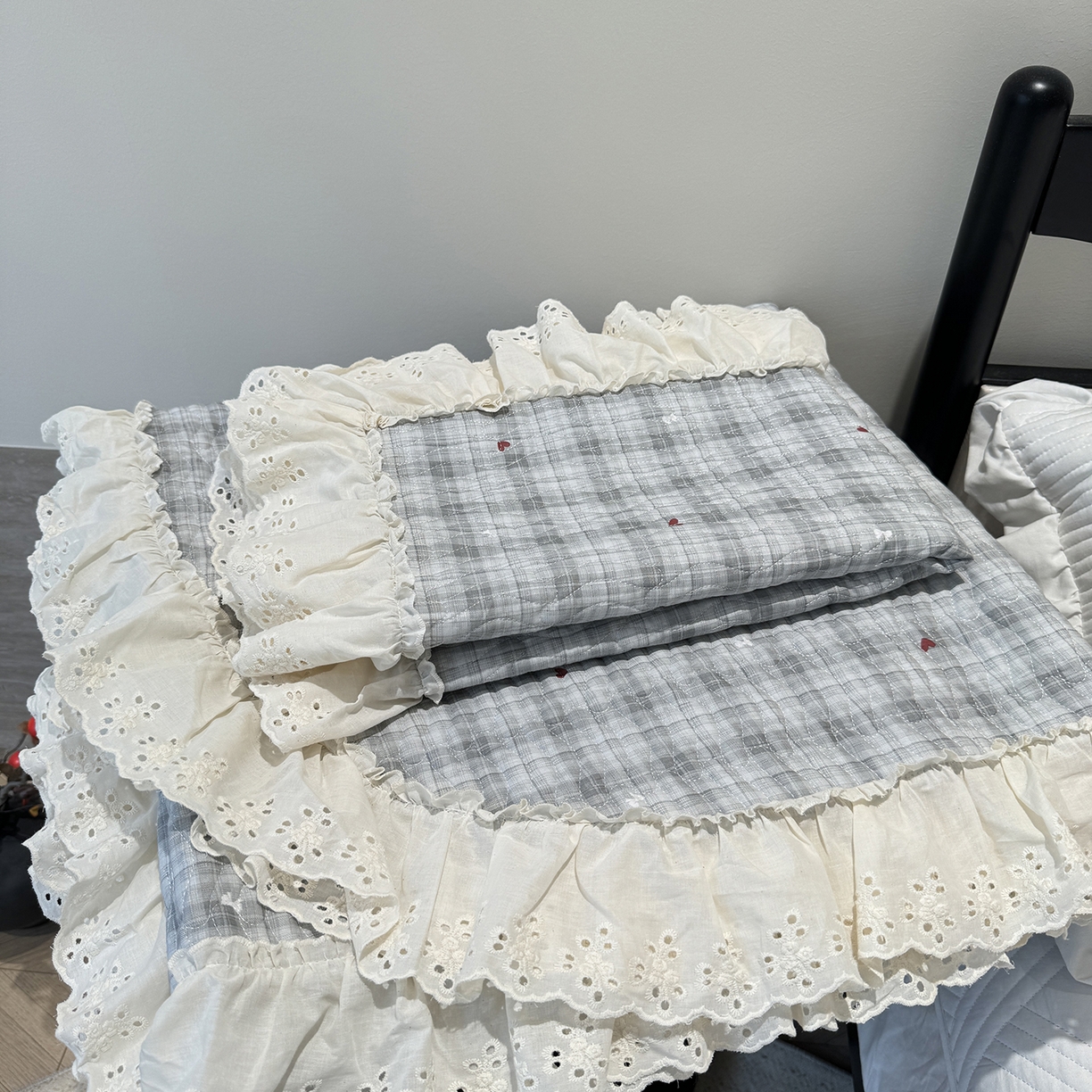 91家纺网 家纺一手货源 找家纺 莱豫家纺 2025秋冬新款纯棉床盖三件套可配同款四季被同款被套 心悦