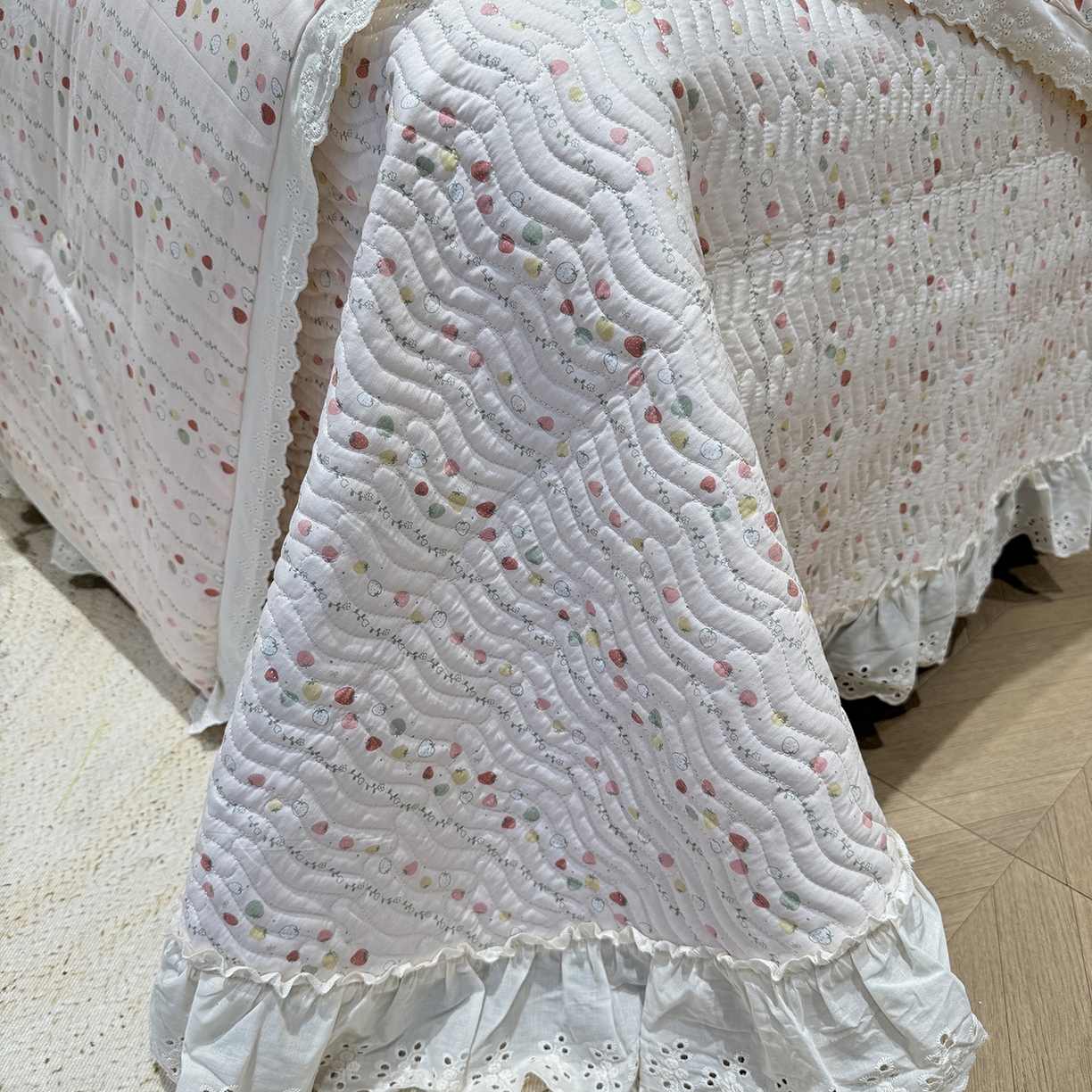 91家纺网 家纺一手货源 找家纺 （总）莱豫家纺 2025秋冬新款纯棉床盖三件套可配同款四季被同款被套