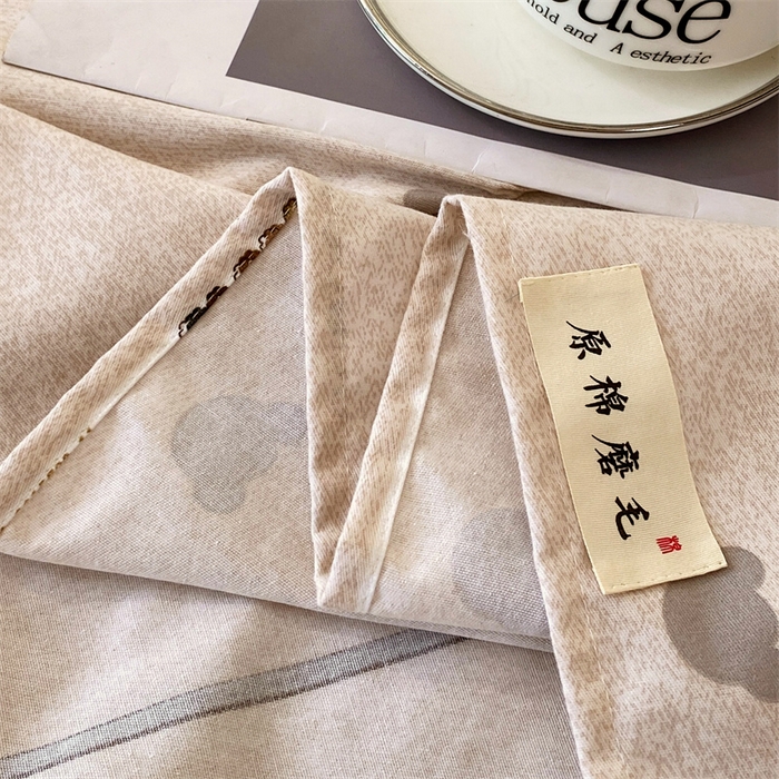 91家纺网 家纺一手货源 找家纺 798家纺 2026新款全棉磨毛印花床单 磨毛床单-熊先森