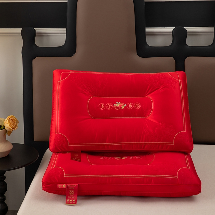 91家纺网 家纺一手货源 找家纺 （总）枕之坊 2025新款多子多福婚庆保健枕枕头枕芯