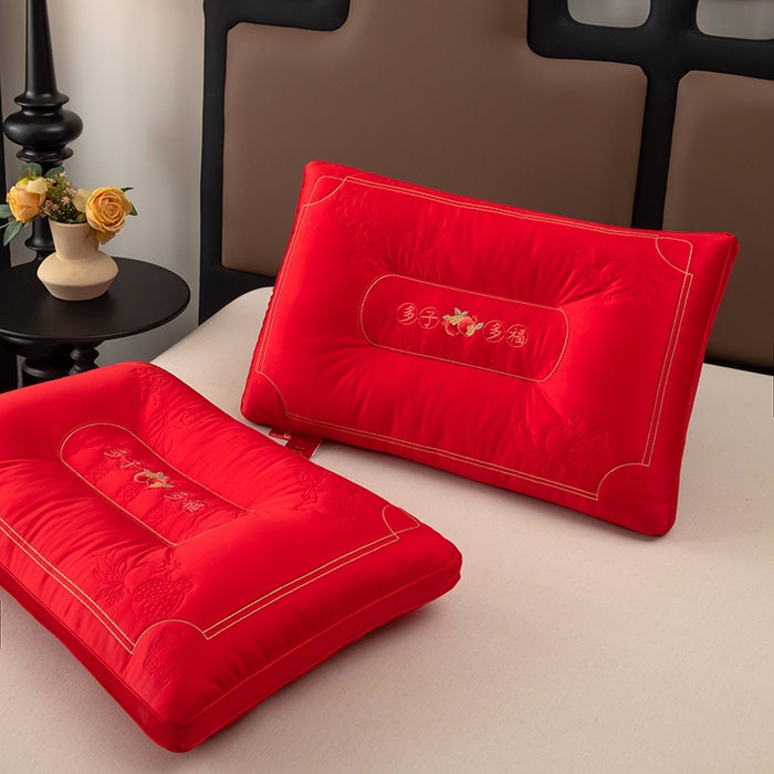 91家纺网 家纺一手货源 找家纺 （总）枕之坊 2025新款多子多福婚庆保健枕枕头枕芯