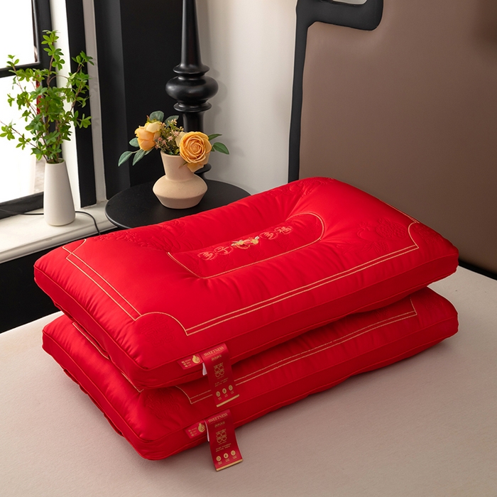 91家纺网 家纺一手货源 找家纺 （总）枕之坊 2025新款多子多福婚庆保健枕枕头枕芯