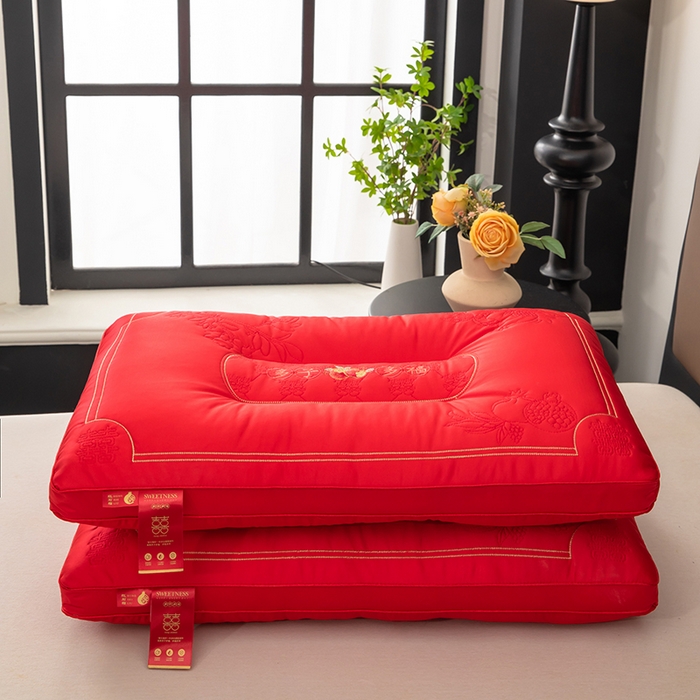 91家纺网 家纺一手货源 找家纺 （总）枕之坊 2025新款多子多福婚庆保健枕枕头枕芯