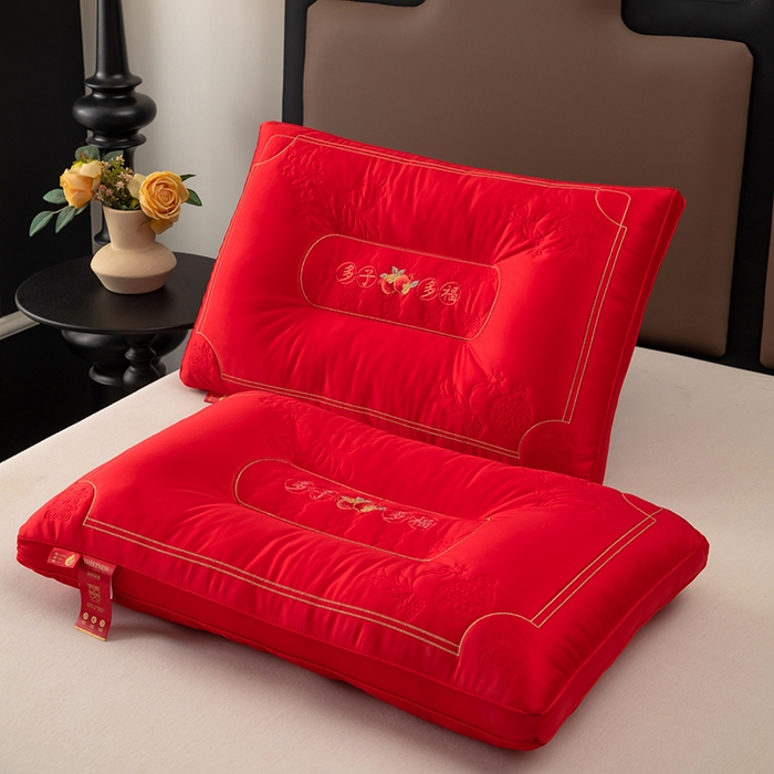 91家纺网 家纺一手货源 找家纺 （总）枕之坊 2025新款多子多福婚庆保健枕枕头枕芯