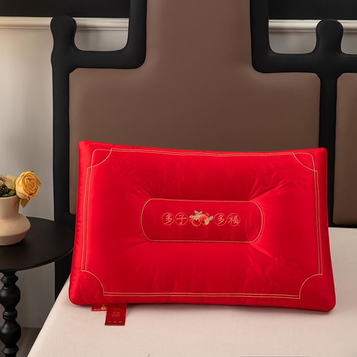91家纺网 家纺一手货源 找家纺 （总）枕之坊 2025新款多子多福婚庆保健枕枕头枕芯
