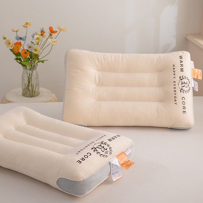 91家纺网 家纺一手货源 找家纺 枕之坊 2025新款肩颈释压倍暖枕枕头枕芯 肩颈释压倍暖枕-白色