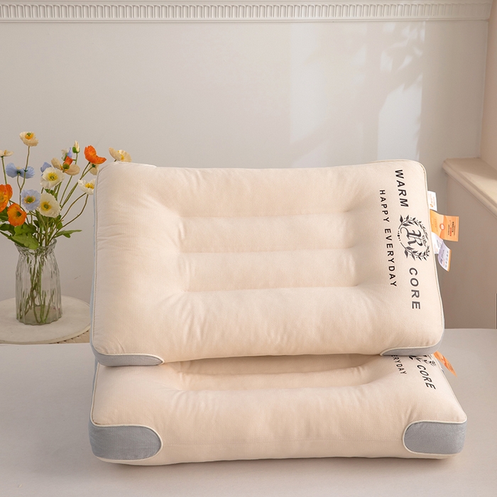 91家纺网 家纺一手货源 找家纺 枕之坊 2025新款肩颈释压倍暖枕枕头枕芯 肩颈释压倍暖枕-白色