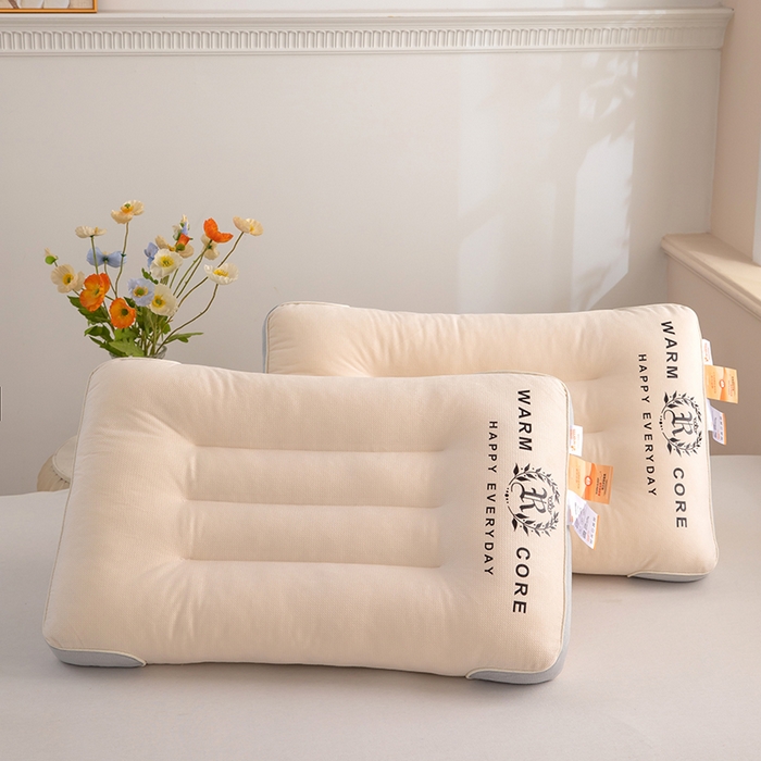 91家纺网 家纺一手货源 找家纺 枕之坊 2025新款肩颈释压倍暖枕枕头枕芯 肩颈释压倍暖枕-白色