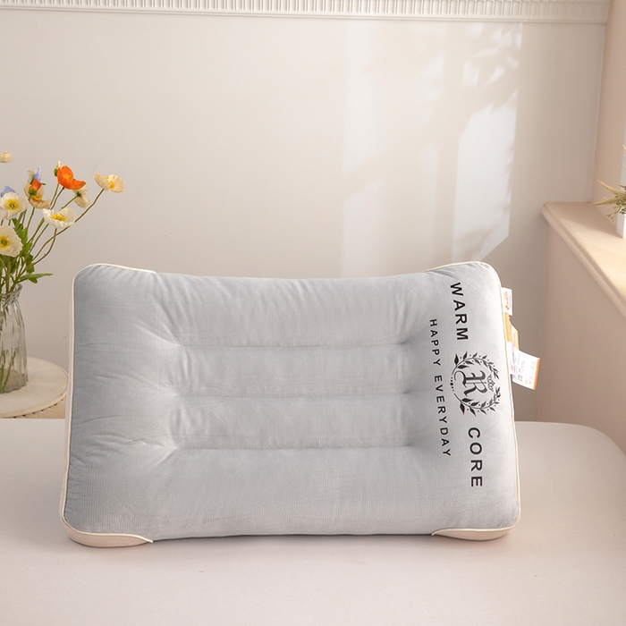 91家纺网 家纺一手货源 找家纺 枕之坊 2025新款肩颈释压倍暖枕枕头枕芯 肩颈释压倍暖枕-灰色