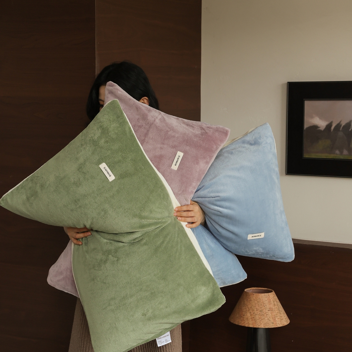 91家纺网 家纺一手货源 找家纺 （总）时光里 2025新款230克纯色双拼牛奶绒单枕套枕套单件