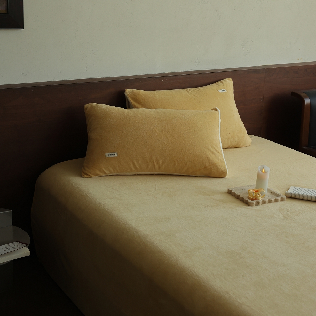 91家纺网 家纺一手货源 找家纺 （总）时光里 2025新款230克纯色双拼牛奶绒单枕套枕套单件