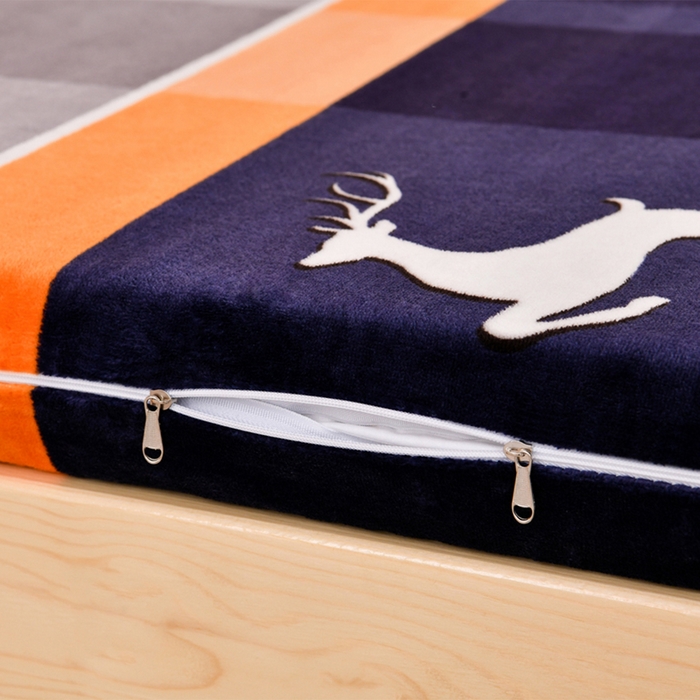 91家纺网 家纺一手货源 找家纺 居尚家纺 2025新款牛奶绒学生三件套床褥套床笠三件套 极简主义