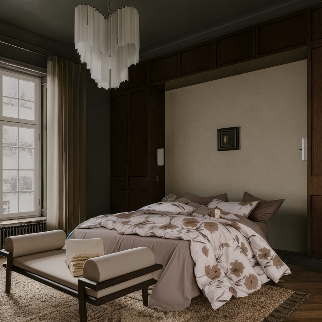 91家纺网 家纺一手货源 找家纺 时光里 2025新款40S全棉纯棉小清新数码印花磨毛四件套 海报图仅供展示不可下单