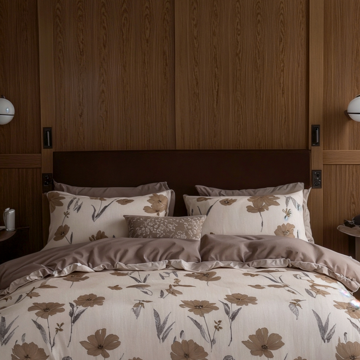 91家纺网 家纺一手货源 找家纺 时光里 2025新款40S全棉纯棉小清新数码印花磨毛四件套 海报图仅供展示不可下单