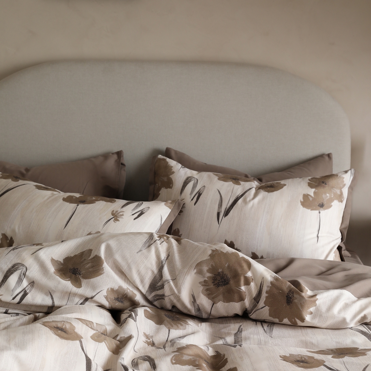 91家纺网 家纺一手货源 找家纺 时光里 2025新款40S全棉纯棉小清新数码印花磨毛四件套 兰佩