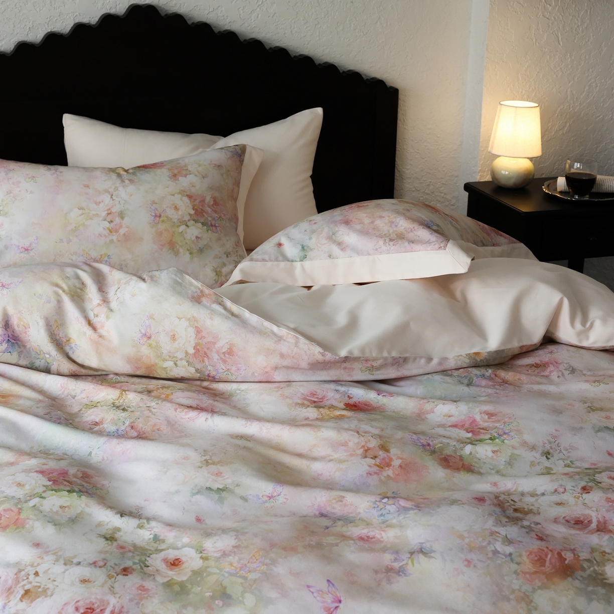 91家纺网 家纺一手货源 找家纺 （总）时光里 2025新款40S全棉纯棉油画风数码印花磨毛四件套