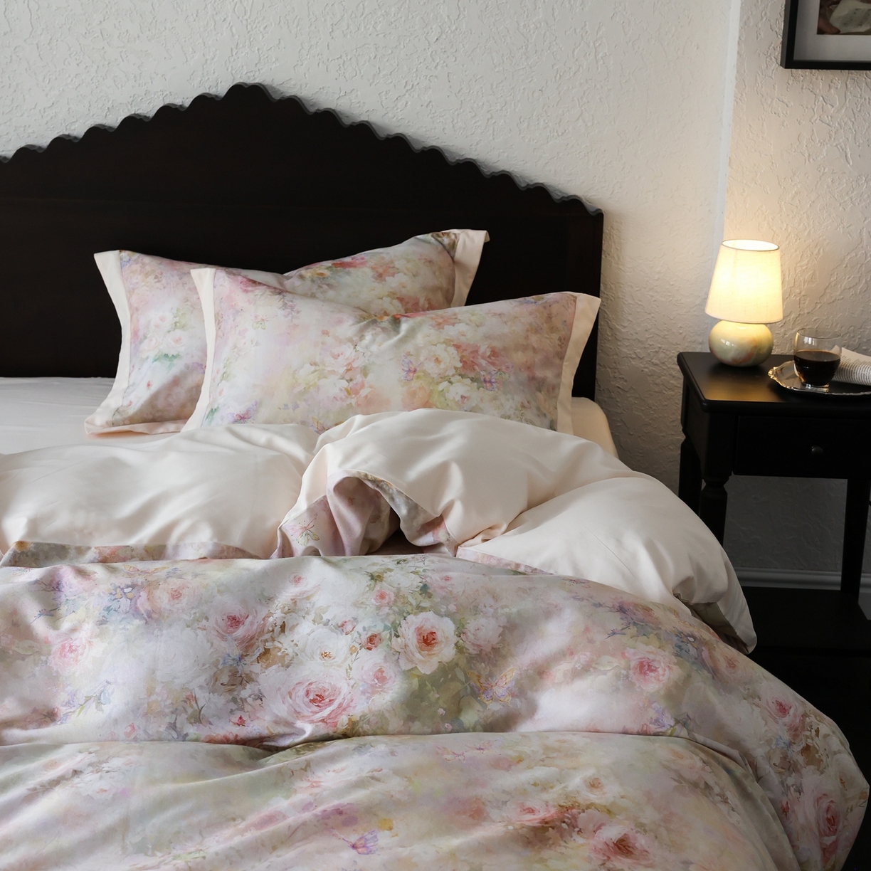 91家纺网 家纺一手货源 找家纺 （总）时光里 2025新款40S全棉纯棉油画风数码印花磨毛四件套