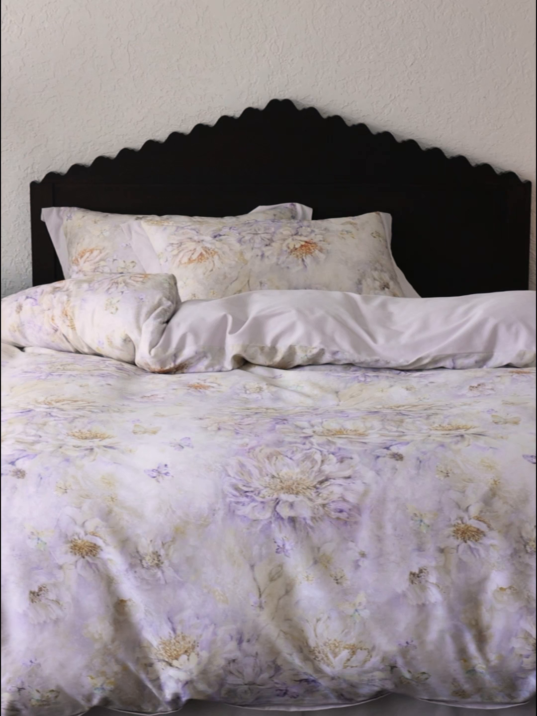 91家纺网 家纺一手货源 找家纺 时光里 2025新款40S全棉纯棉油画风数码印花磨毛四件套 隐云涧