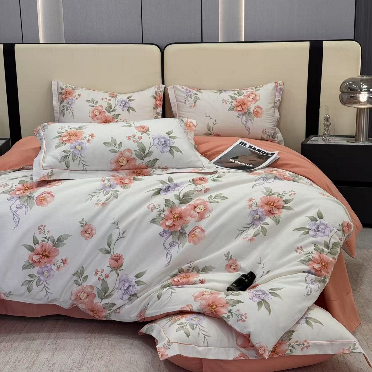 91家纺网 家纺一手货源 找家纺 遇安家纺 2025新款加厚全棉生态磨毛印花四件套 锦簇