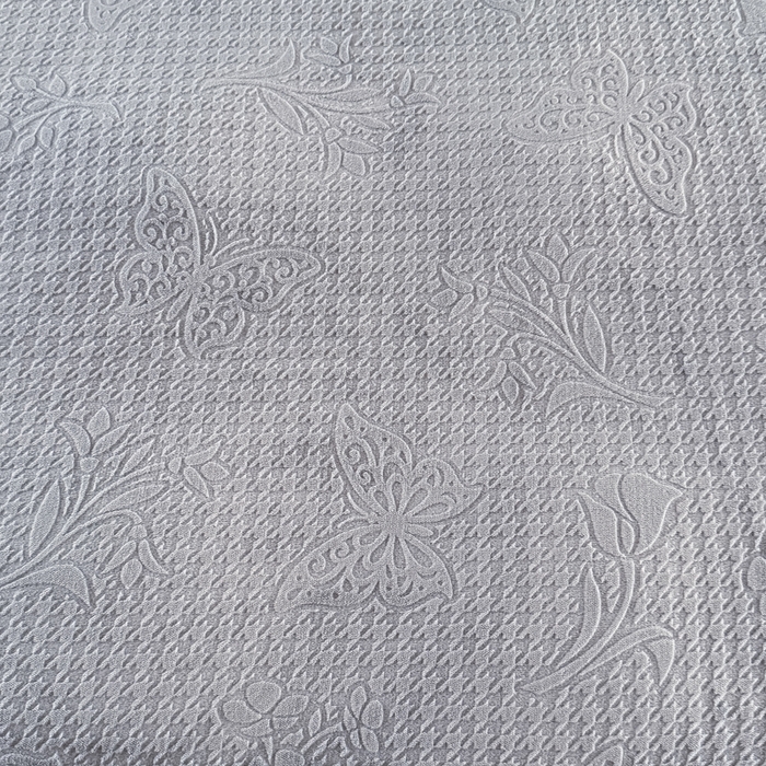 91家纺网 家纺一手货源 找家纺 慧菲 2025新款雕花床盖四件套-千鸟蝶影 千鸟蝶影-灰