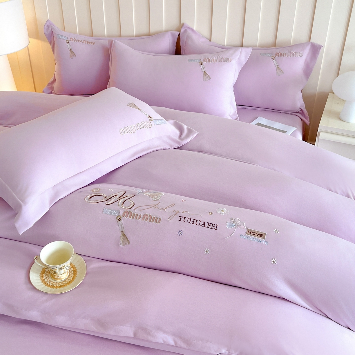 91家纺网 家纺一手货源 找家纺 【总推】文黛家居 2025新款高克重水洗棉绣花四件套全系列