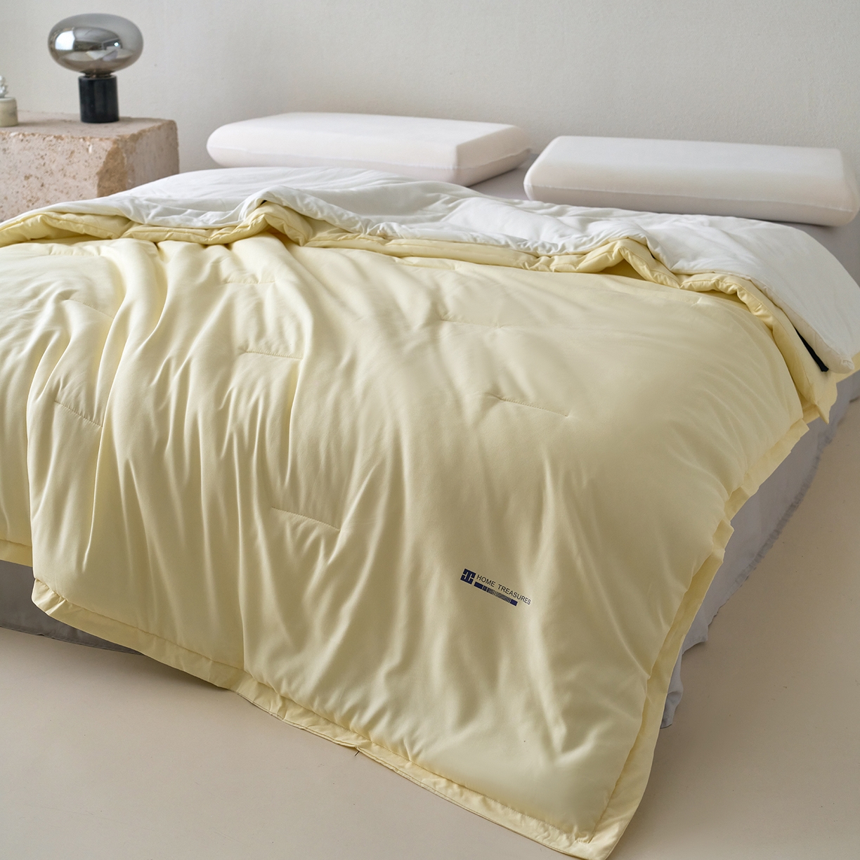 91家纺网 家纺一手货源 找家纺 2025秋冬新款PRO2.0亚朵被子同款深睡被四季被冬被子母被春秋被保暖控温被子被芯-朦胧黄-四季被