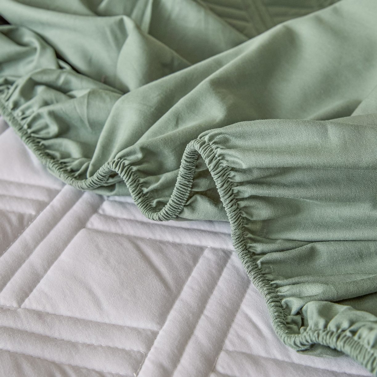 91家纺网 家纺一手货源 找家纺 衿成家纺 2025新款全棉夹棉单床笠床笠单件方格子 方格子-川青