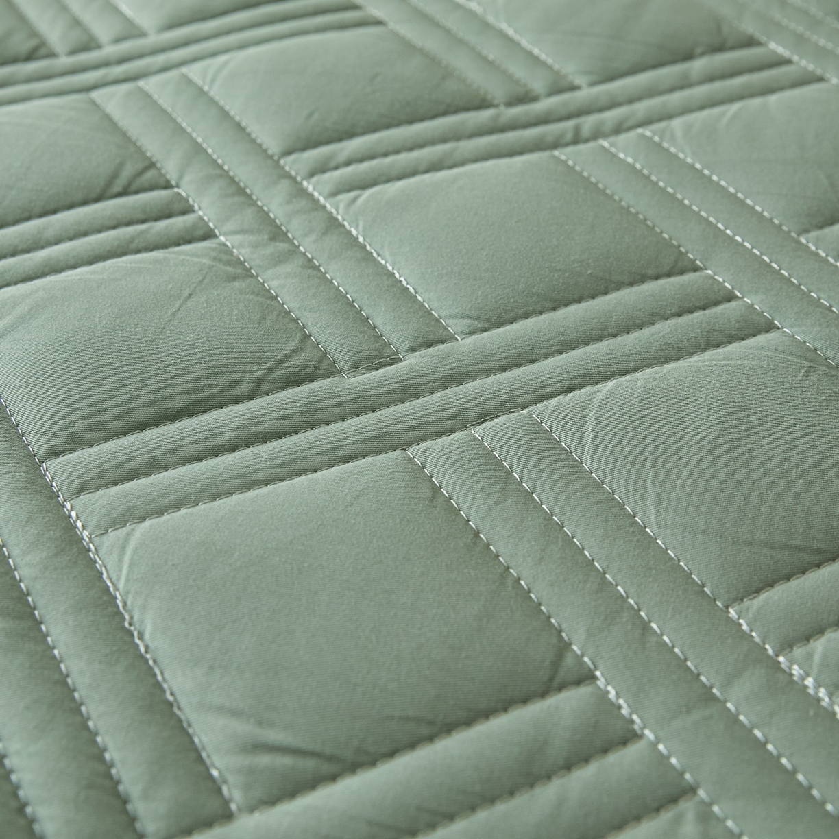 91家纺网 家纺一手货源 找家纺 衿成家纺 2025新款全棉夹棉单床笠床笠单件方格子 方格子-川青