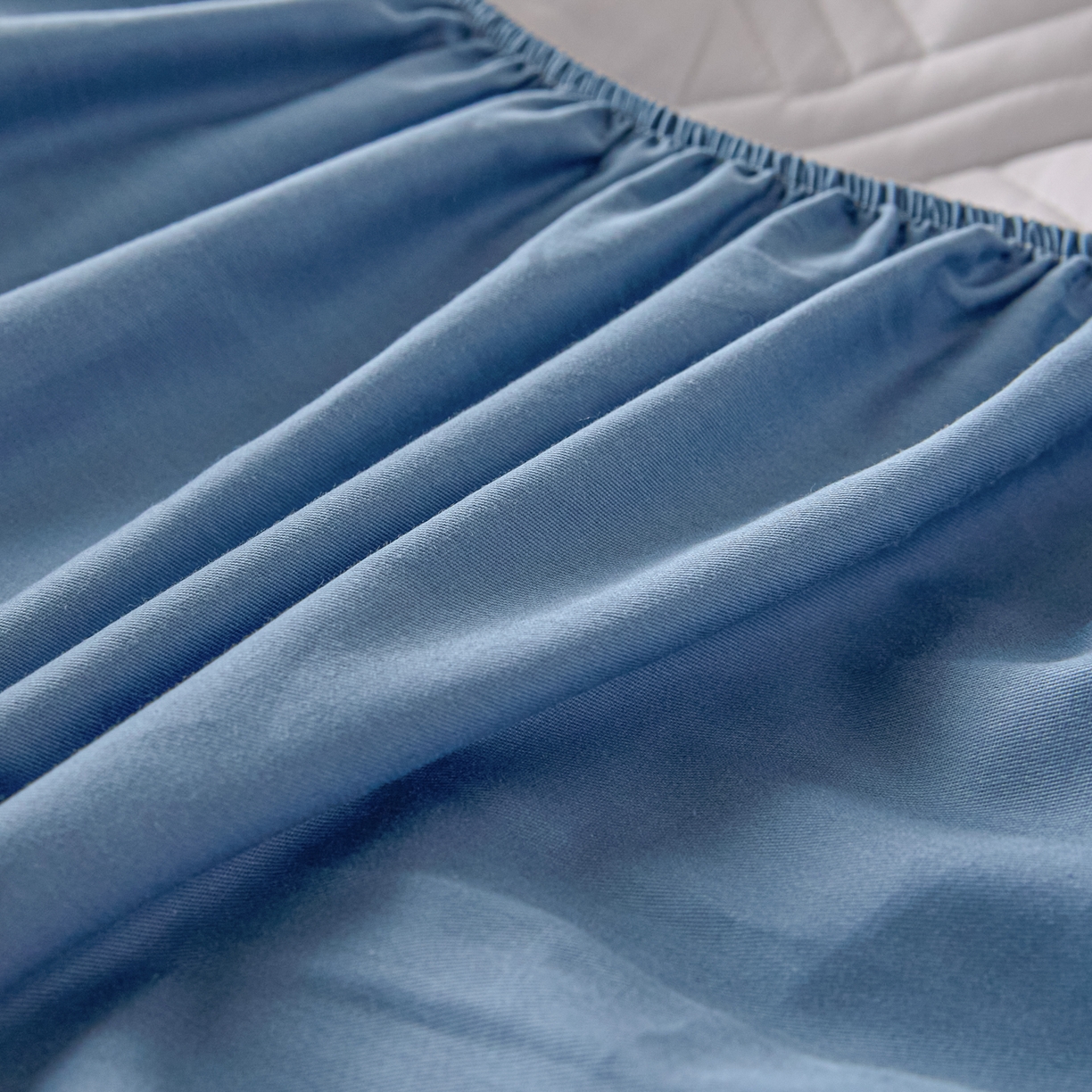 91家纺网 家纺一手货源 找家纺 衿成家纺 2025新款全棉夹棉单床笠床笠单件方格子 方格子-宝石蓝