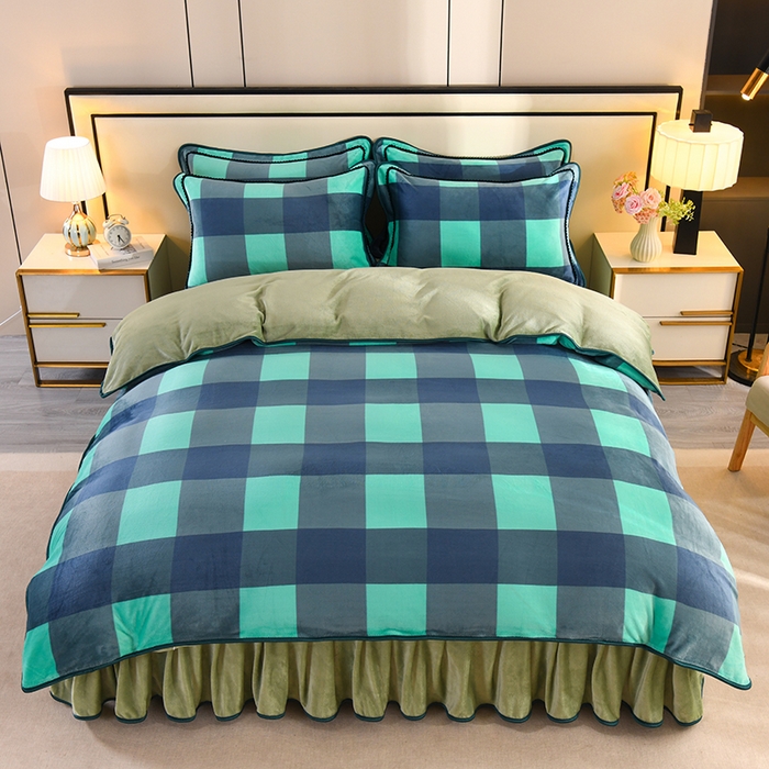 91家纺网 家纺一手货源 找家纺 （总）2025新款高克重8斤金貂绒牛奶绒四件套